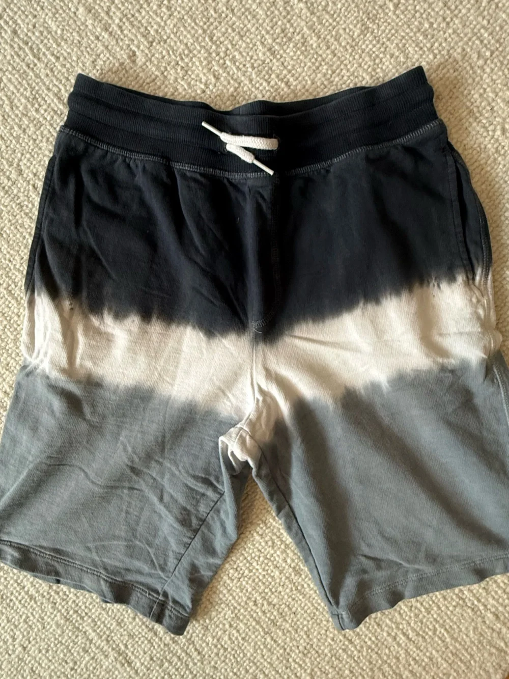 Wonder Nation Gray Scale Ombré Tie-Dye Sweat Shorts size 14/16